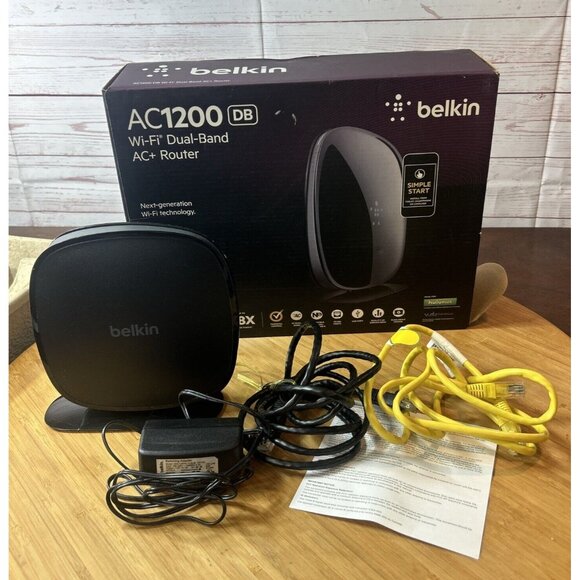 Belkin AC 1200 DB Wi-Fi Dual-Band AC+ Gigabit Router Ethernet F9K1123V2 In box - Picture 2 of 7